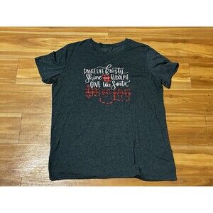 Christmas Tee Shirt Dance Like Frosty Shine Like Rudolph Love Like Jesus Size L